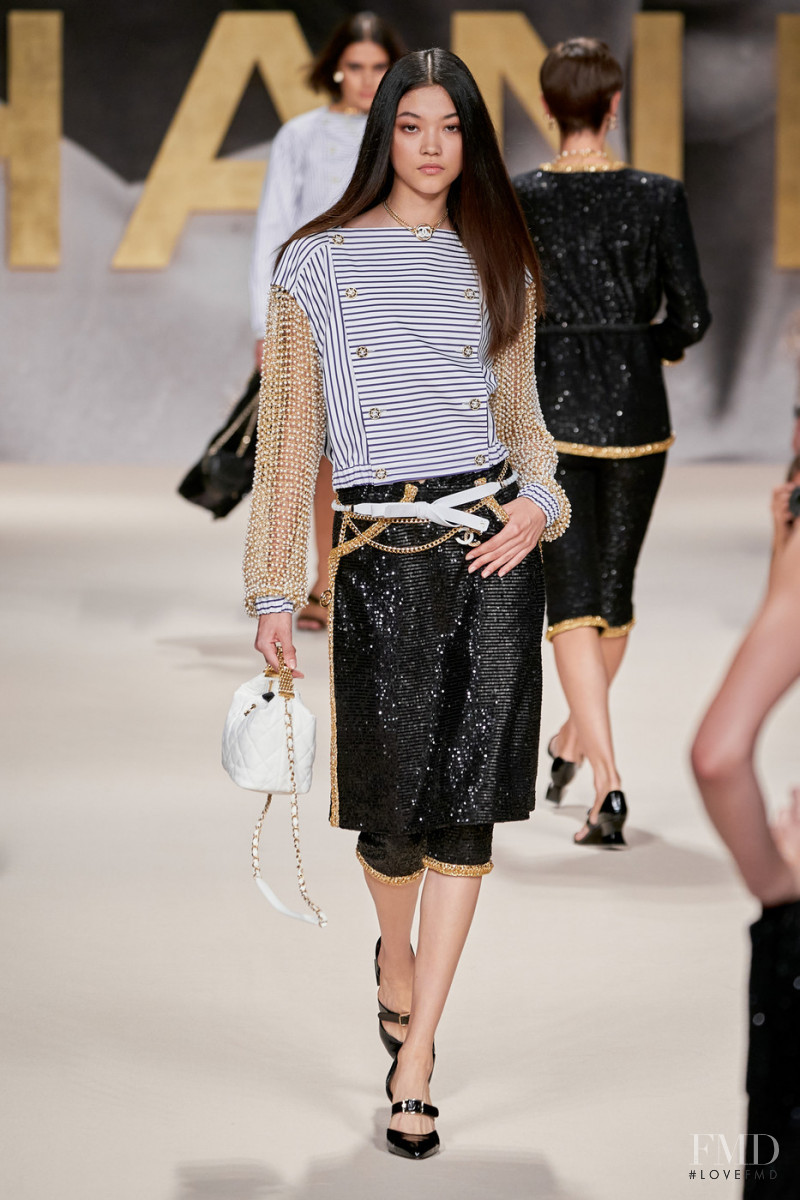 Mika Schneider featured in  the Chanel fashion show for Spring/Summer 2022