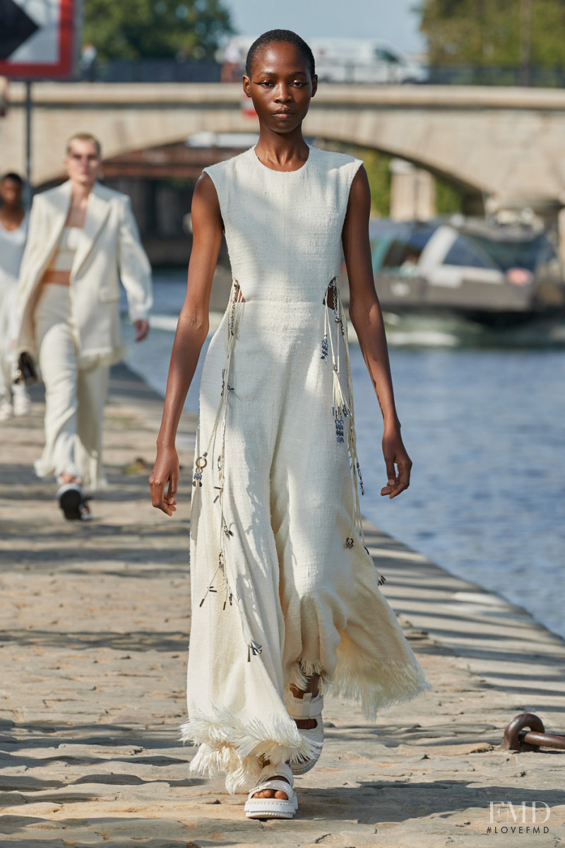 Victoire Victoria Nkwuda featured in  the Chloe fashion show for Spring/Summer 2022