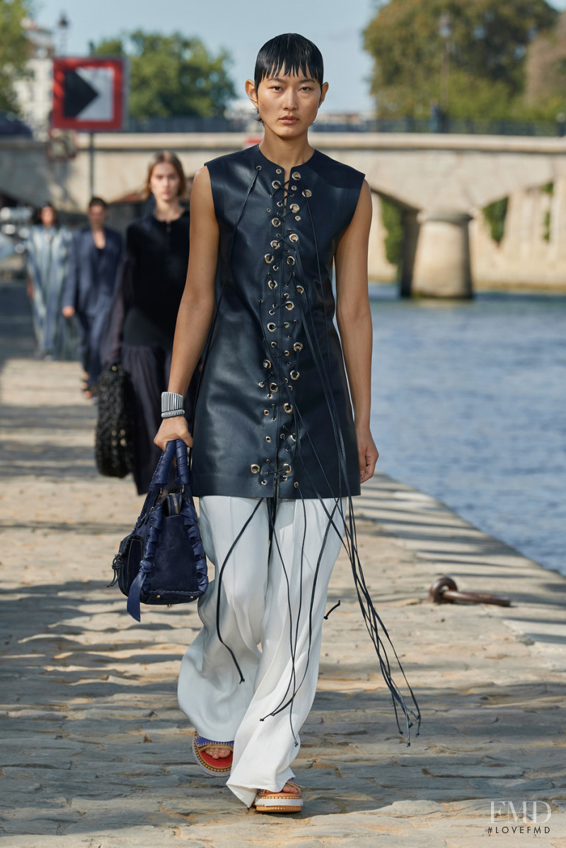 Eny Jaki featured in  the Chloe fashion show for Spring/Summer 2022