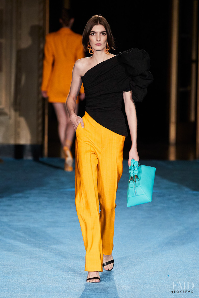 Agostina Martinez featured in  the Christian Siriano fashion show for Spring/Summer 2022