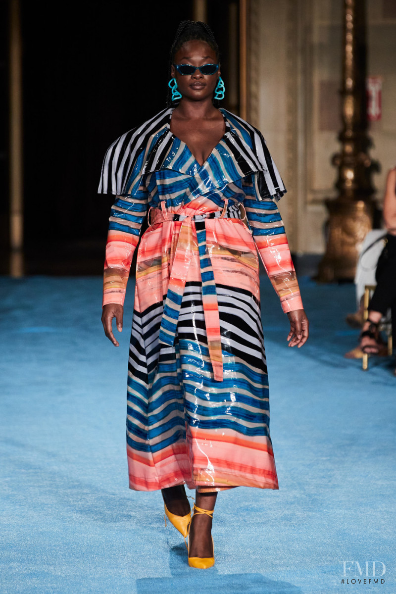 Grace Brown featured in  the Christian Siriano fashion show for Spring/Summer 2022