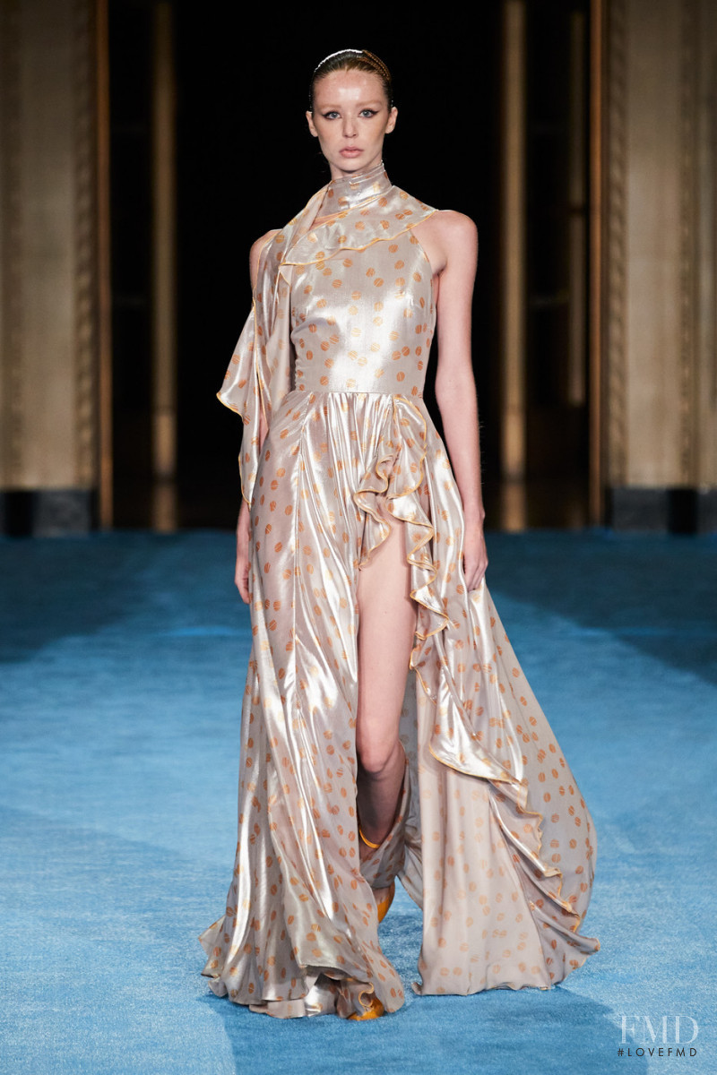 Dayton Pangborn featured in  the Christian Siriano fashion show for Spring/Summer 2022