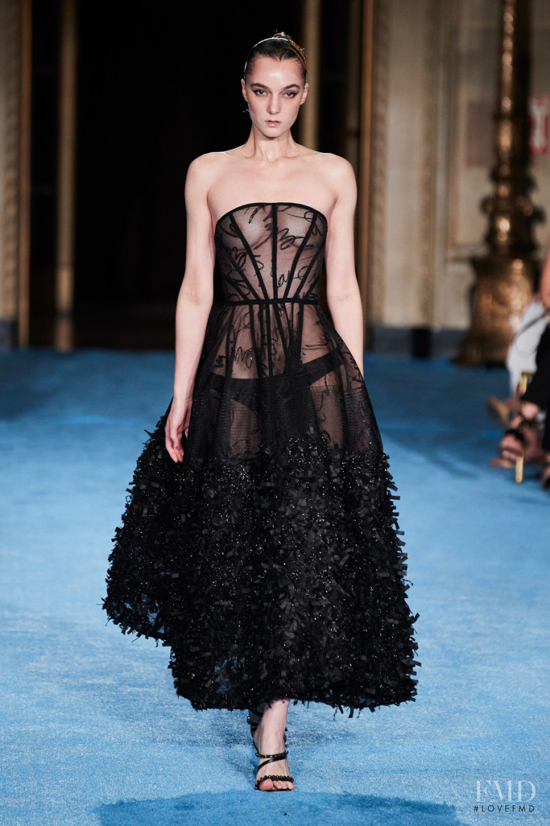 Irina Liss featured in  the Christian Siriano fashion show for Spring/Summer 2022