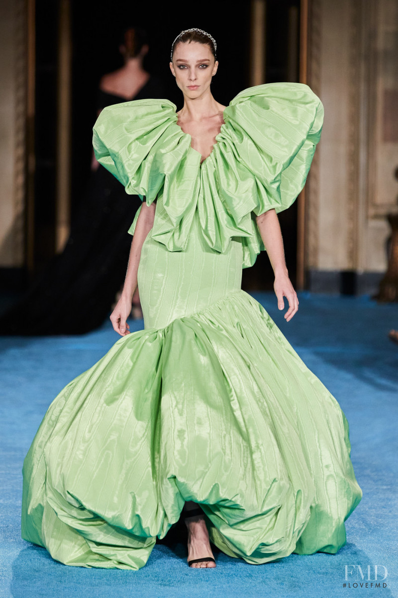 Larissa Marchiori featured in  the Christian Siriano fashion show for Spring/Summer 2022