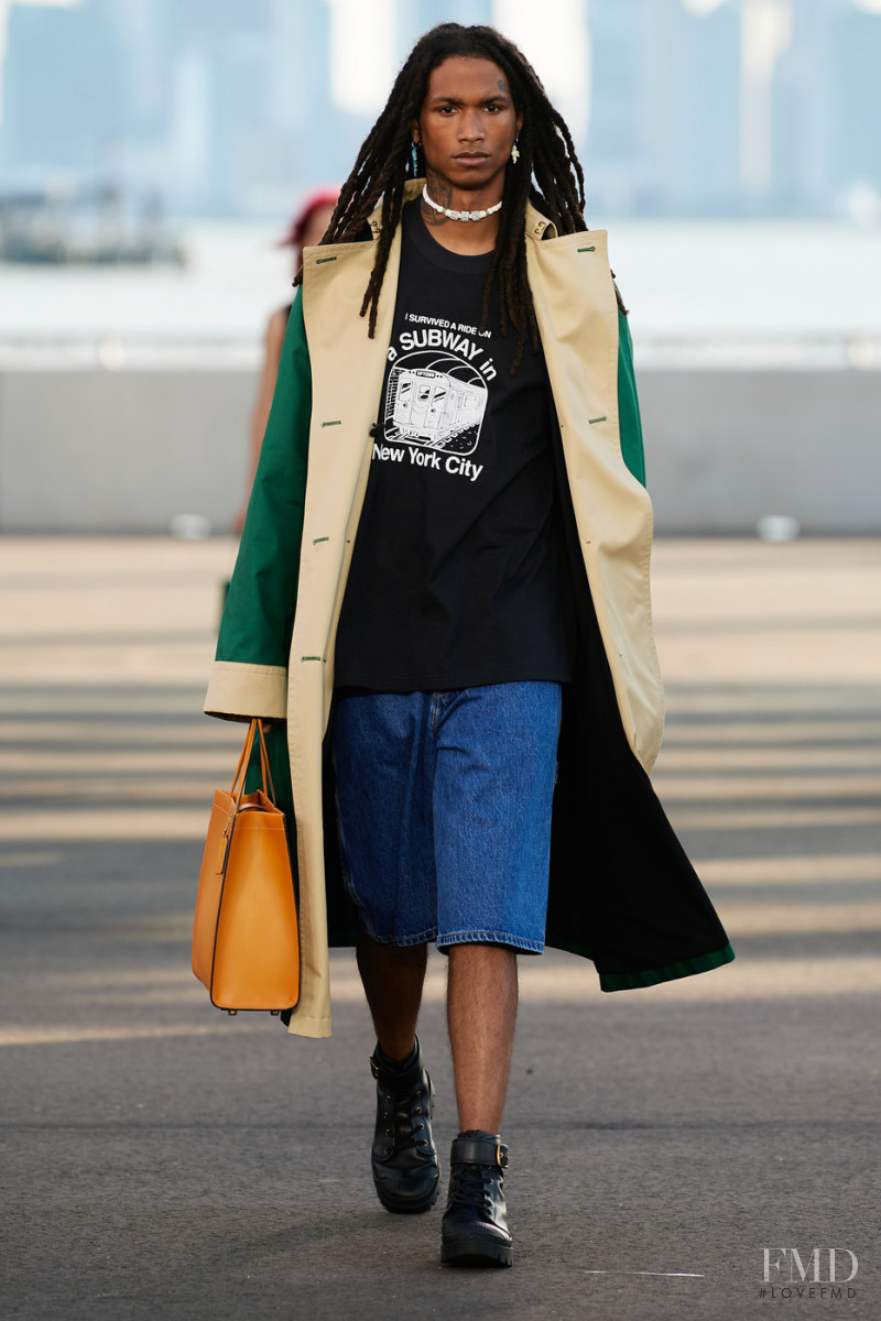 Jalin Johnson featured in  the Coach fashion show for Spring/Summer 2022
