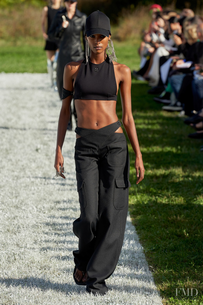 Malika Louback featured in  the André Courrèges fashion show for Spring/Summer 2022