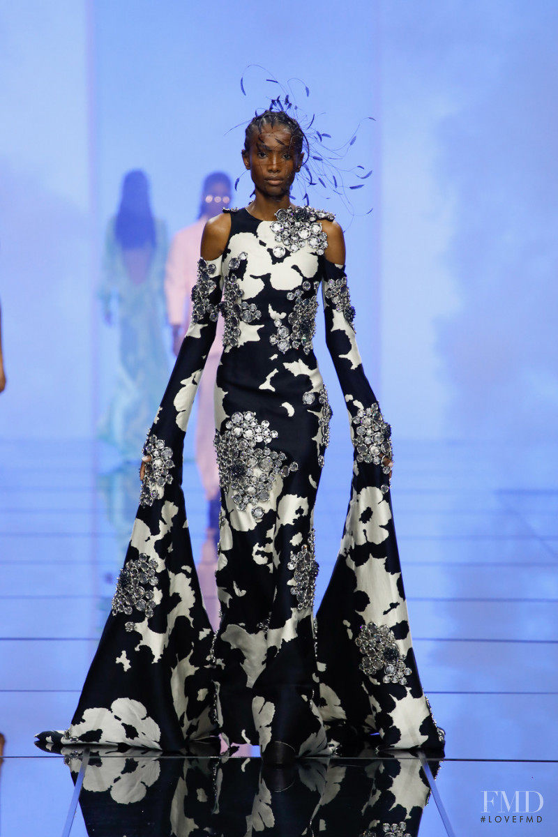 Imari Karanja featured in  the Del Core fashion show for Spring/Summer 2022