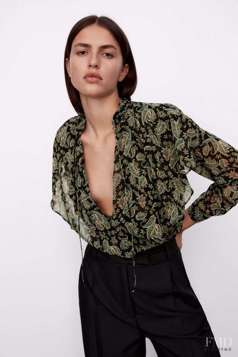 Adele Aldighieri featured in  the Zara catalogue for Autumn/Winter 2021