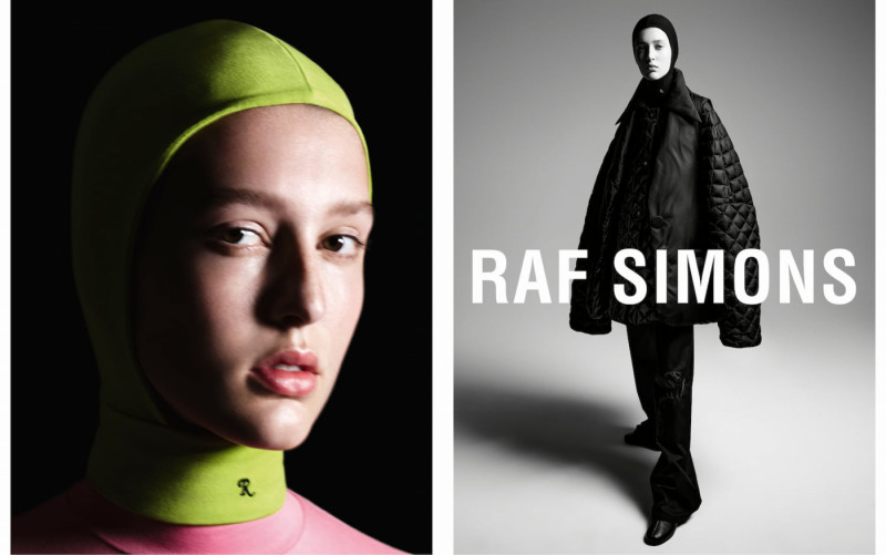 Stinne Trappeniers featured in  the Raf Simons advertisement for Autumn/Winter 2021