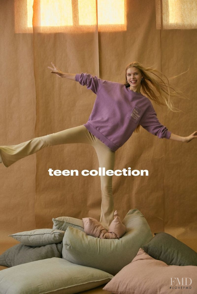 Martyna Wilkiel featured in  the Pull & Bear Teen Collection lookbook for Winter 2020