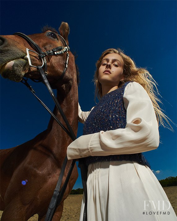 Ivanka Smilenko featured in  the Claudie Pierlot Wild Country advertisement for Autumn/Winter 2021