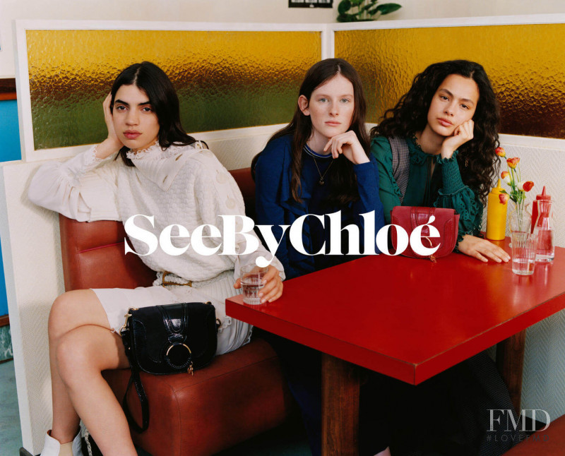 Lilou Le Sergent featured in  the See by Chloe advertisement for Fall 2018