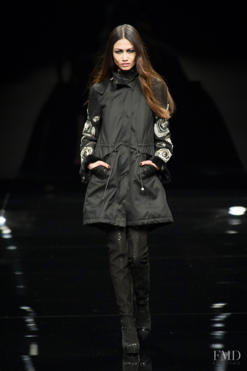 Yulia Saparniiazova featured in  the John Richmond fashion show for Autumn/Winter 2013