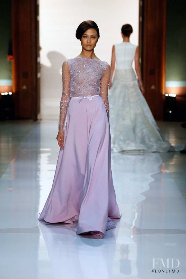 Yulia Saparniiazova featured in  the Georges Hobeika fashion show for Spring/Summer 2014