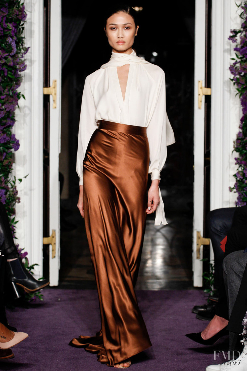 Yulia Saparniiazova featured in  the Juan Carlos Obando fashion show for Autumn/Winter 2014