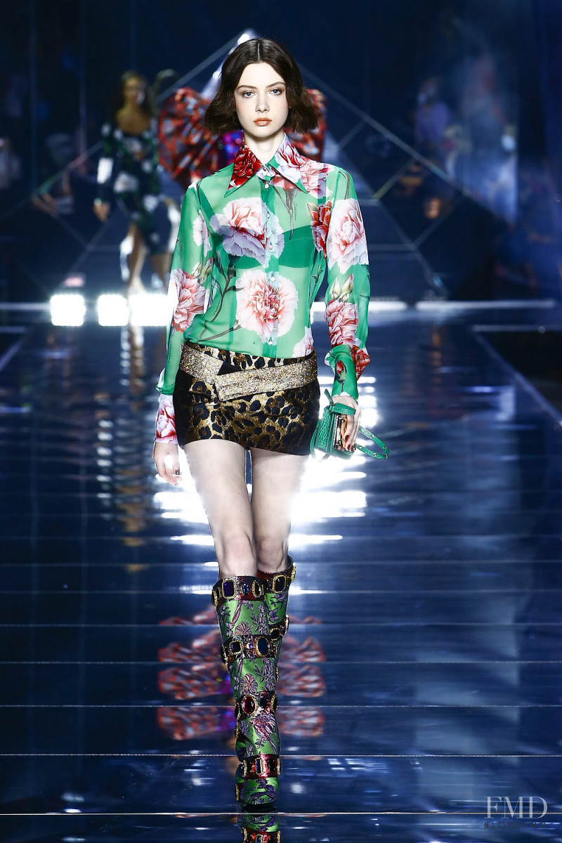 Katya Juhina featured in  the Dolce & Gabbana fashion show for Spring/Summer 2022