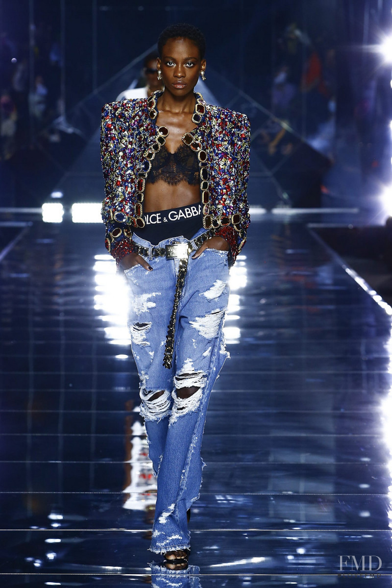 Rokhaya Fall featured in  the Dolce & Gabbana fashion show for Spring/Summer 2022