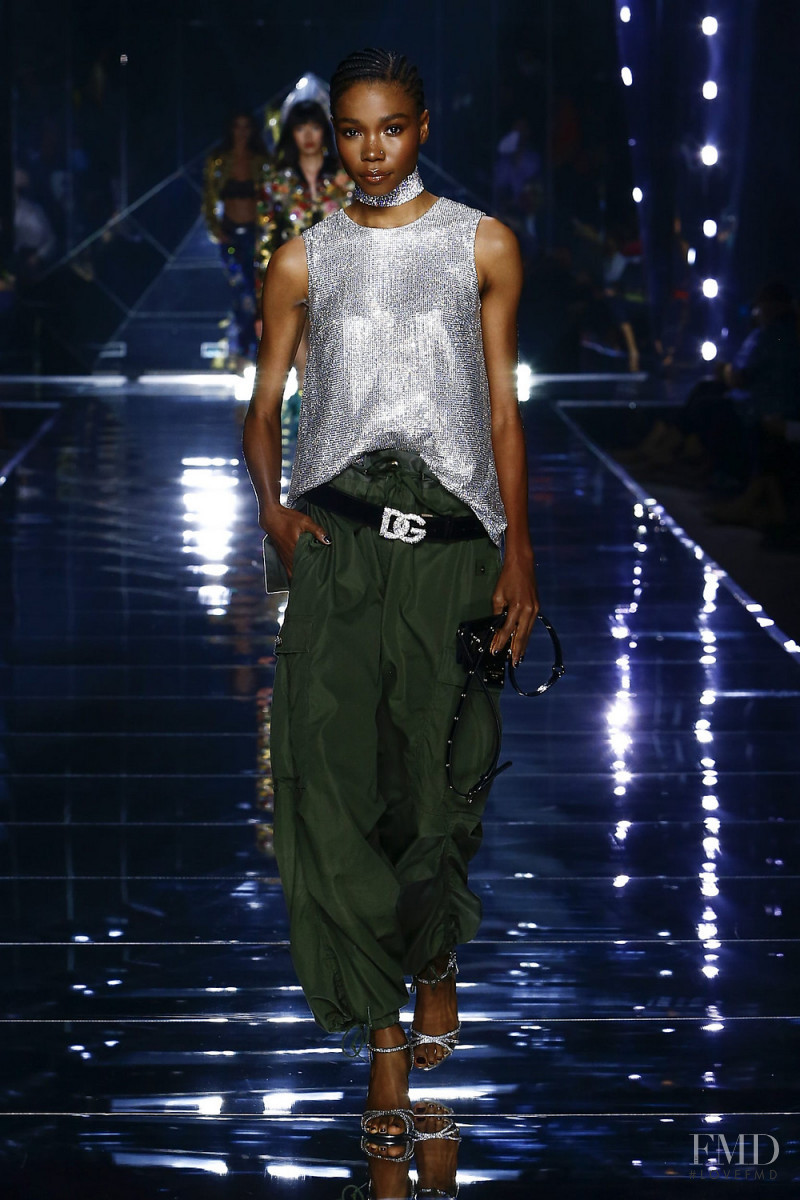 Favour Edwards featured in  the Dolce & Gabbana fashion show for Spring/Summer 2022