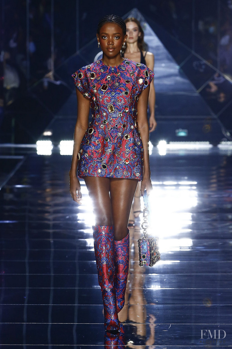 Tatiana Djau featured in  the Dolce & Gabbana fashion show for Spring/Summer 2022