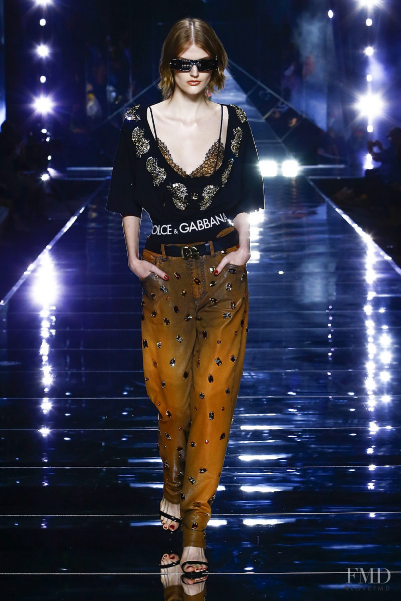 Ireen Tabolova featured in  the Dolce & Gabbana fashion show for Spring/Summer 2022