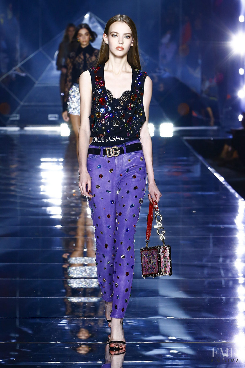 Eva Ishmakova featured in  the Dolce & Gabbana fashion show for Spring/Summer 2022