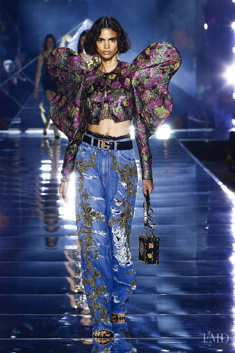 Mariana Santana featured in  the Dolce & Gabbana fashion show for Spring/Summer 2022