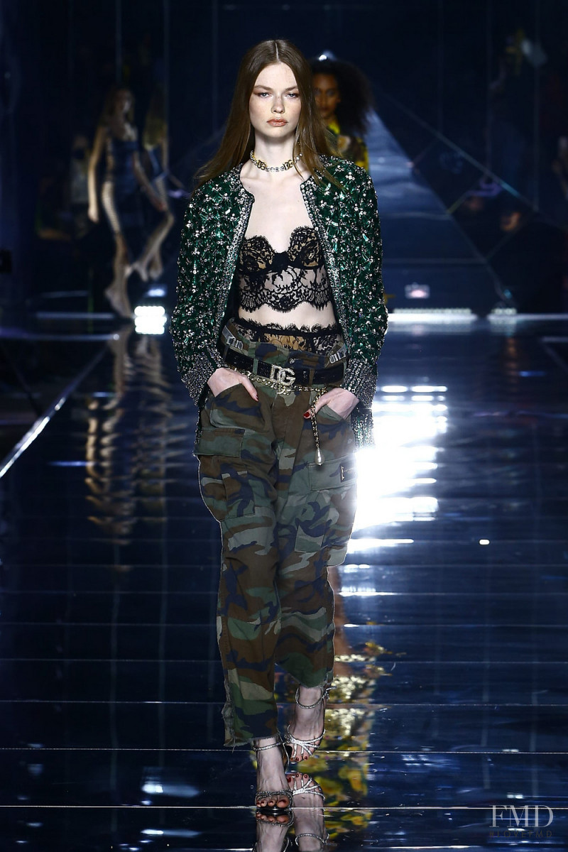 Kaja Wojakowska featured in  the Dolce & Gabbana fashion show for Spring/Summer 2022
