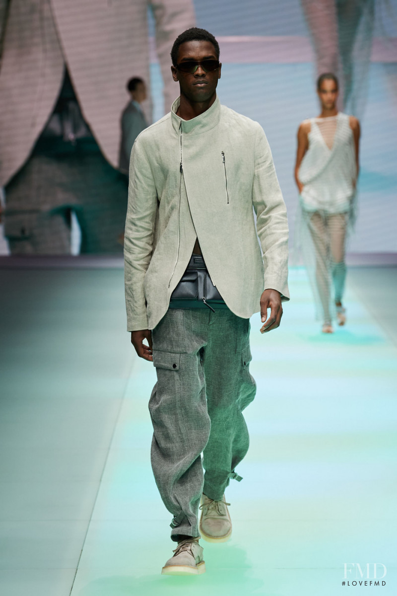 Daniel Morel featured in  the Emporio Armani fashion show for Spring/Summer 2022