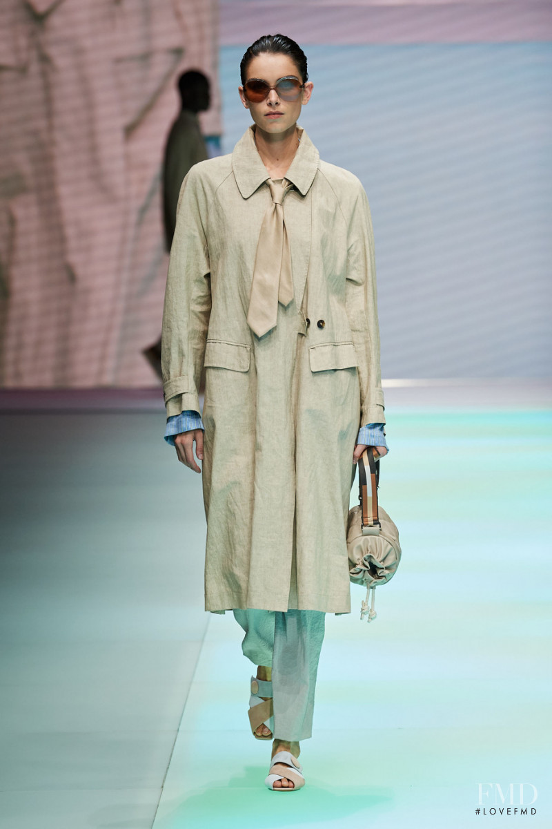 Sanne de Roo featured in  the Emporio Armani fashion show for Spring/Summer 2022