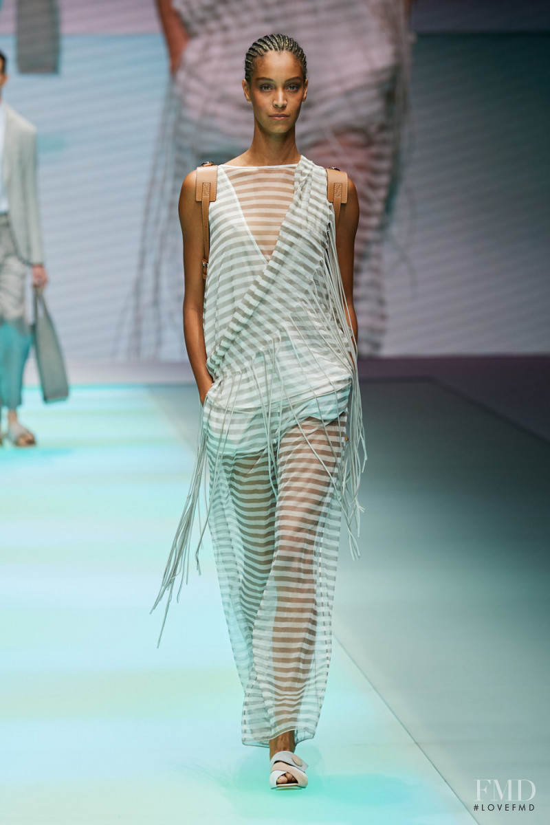 Chantal Monaghan featured in  the Emporio Armani fashion show for Spring/Summer 2022