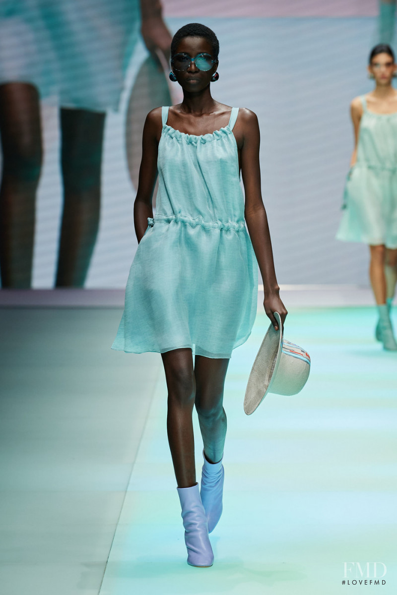 Arame Sall featured in  the Emporio Armani fashion show for Spring/Summer 2022