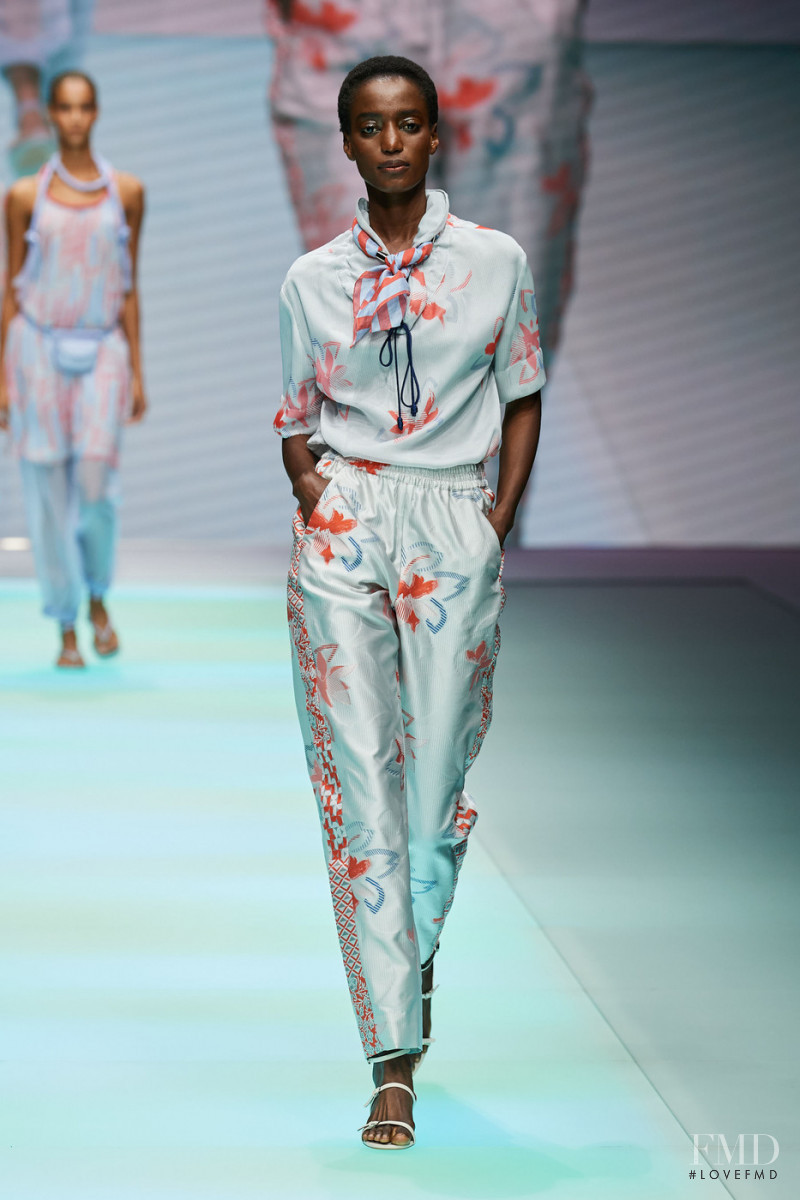 Rosalie Ndour featured in  the Emporio Armani fashion show for Spring/Summer 2022