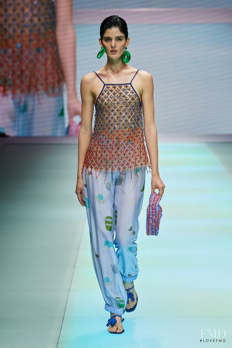 Melany Rivero Bonitto featured in  the Emporio Armani fashion show for Spring/Summer 2022
