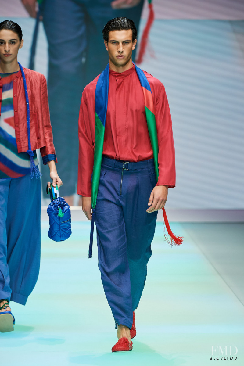 Mattia Narducci featured in  the Emporio Armani fashion show for Spring/Summer 2022