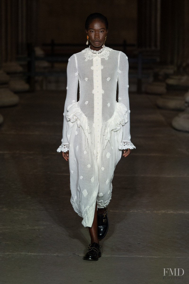Adhel Bol featured in  the Erdem fashion show for Spring/Summer 2022