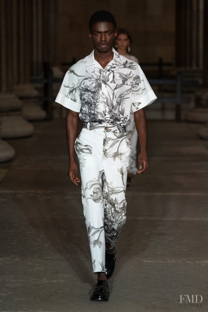Jeremiah Berko Fourdjour featured in  the Erdem fashion show for Spring/Summer 2022
