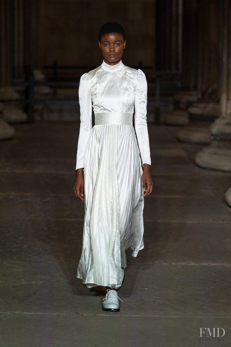 Anya Ekung featured in  the Erdem fashion show for Spring/Summer 2022