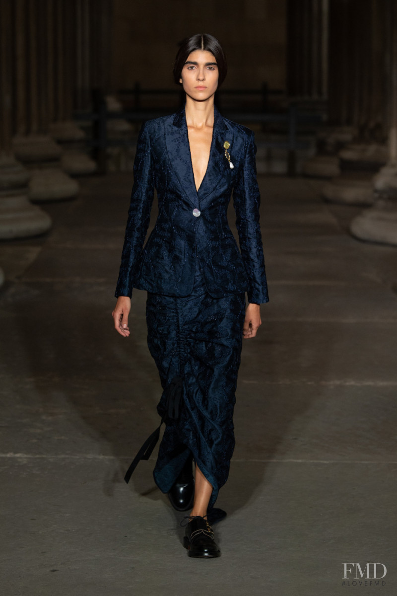 Rebeca Solana featured in  the Erdem fashion show for Spring/Summer 2022