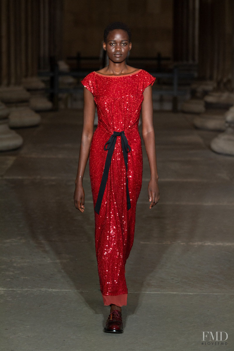 Caren Jepkemei featured in  the Erdem fashion show for Spring/Summer 2022