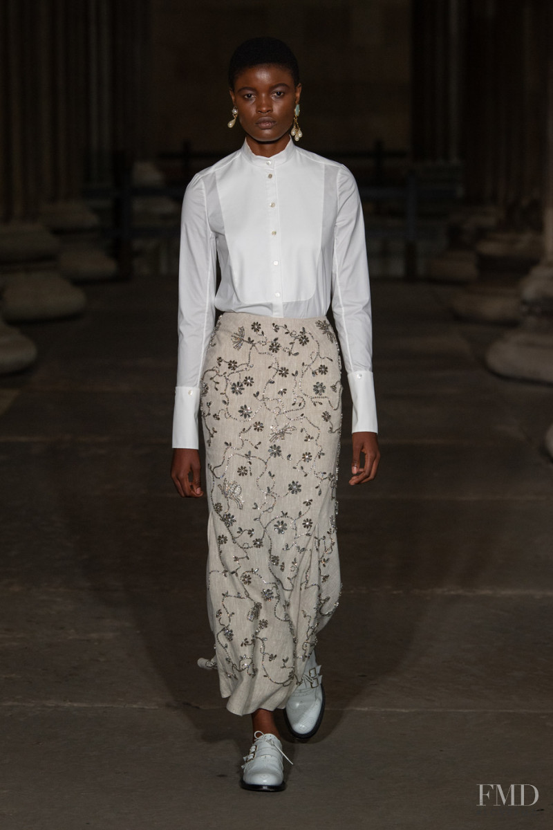 Anya Ekung featured in  the Erdem fashion show for Spring/Summer 2022