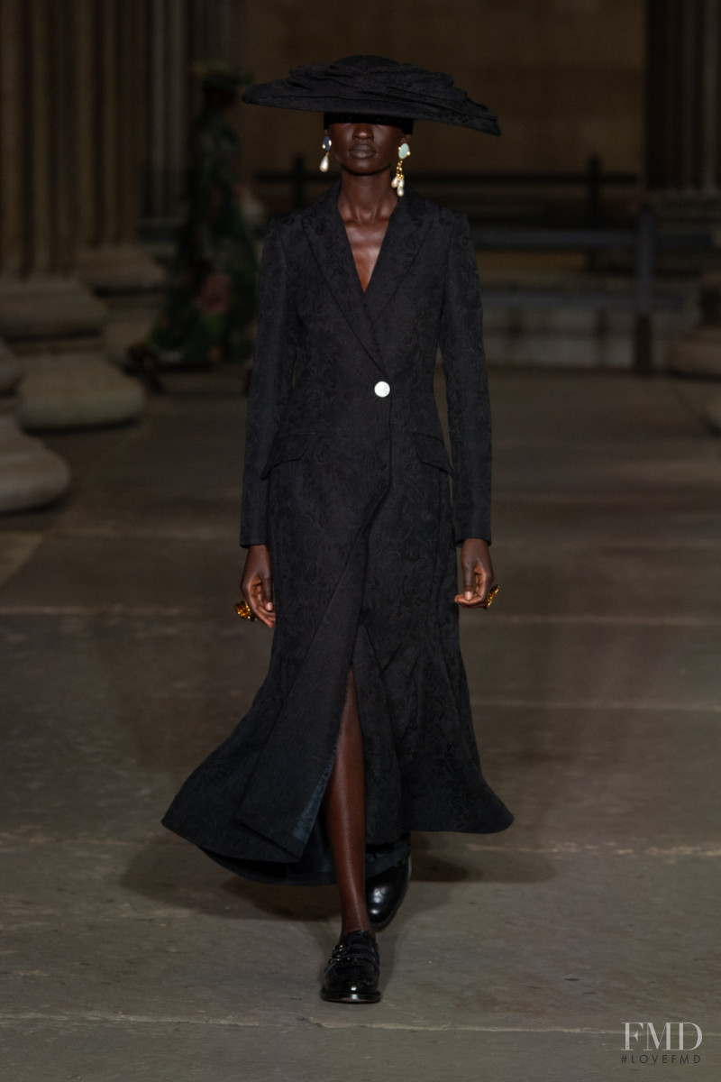 Aliet Sarah Isaiah featured in  the Erdem fashion show for Spring/Summer 2022