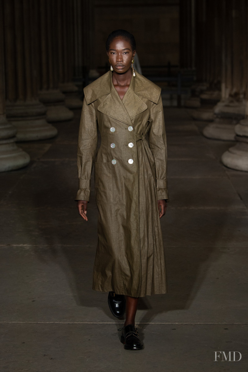 Adhel Bol featured in  the Erdem fashion show for Spring/Summer 2022