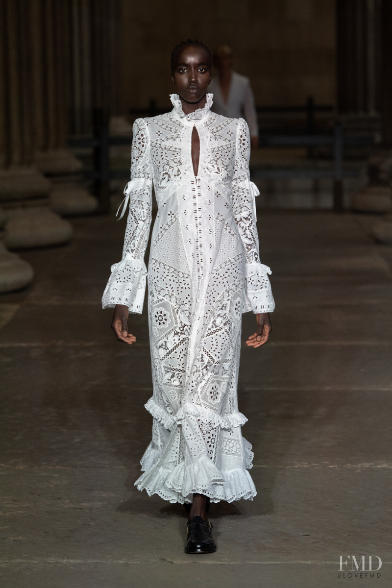 Nyaueth Riam featured in  the Erdem fashion show for Spring/Summer 2022