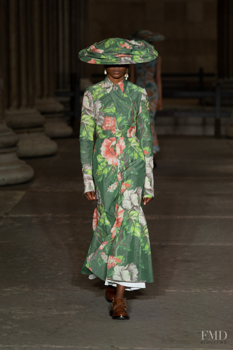 Precious Kevin featured in  the Erdem fashion show for Spring/Summer 2022