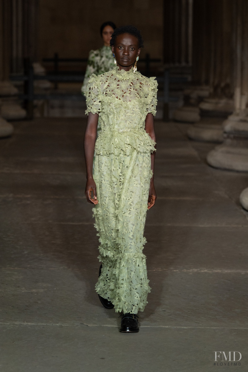 Aliet Sarah Isaiah featured in  the Erdem fashion show for Spring/Summer 2022