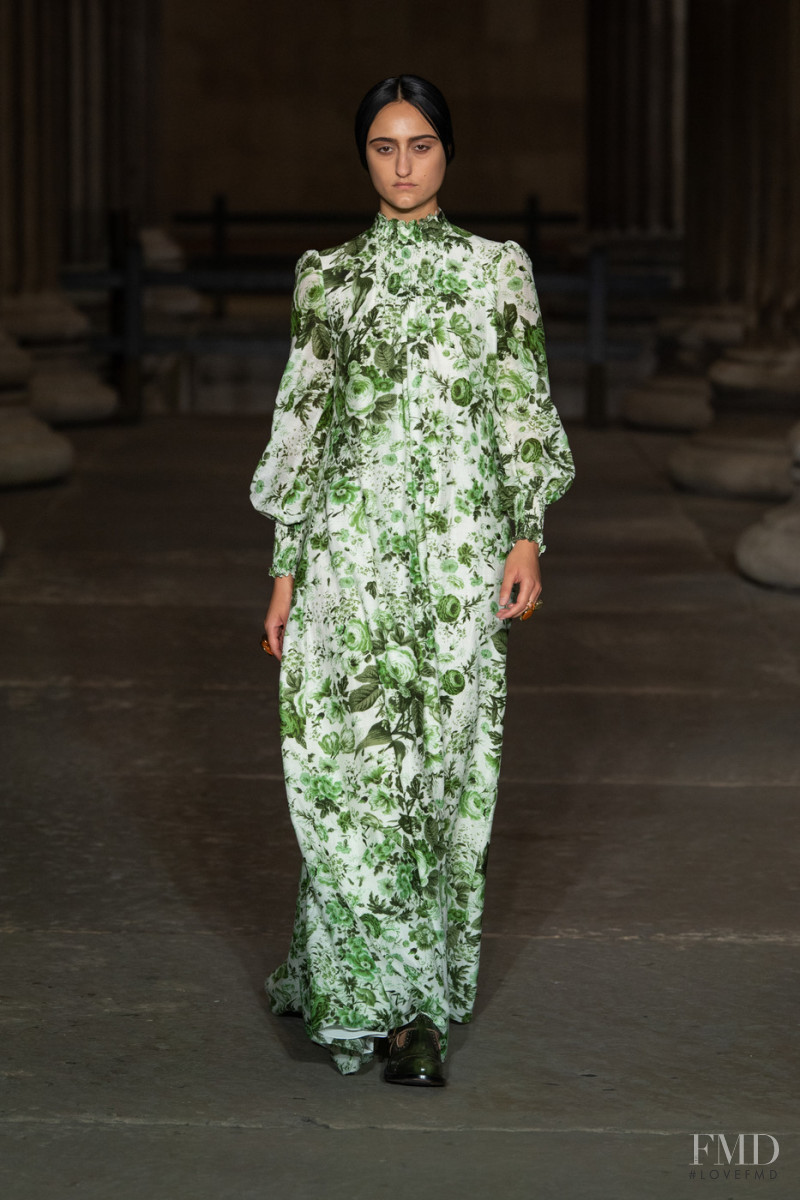 Jess Maybury featured in  the Erdem fashion show for Spring/Summer 2022