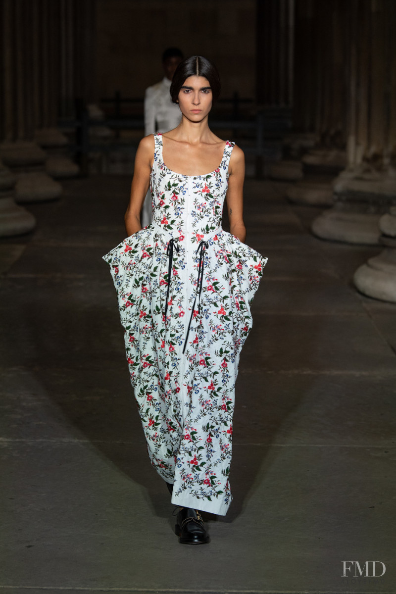 Rebeca Solana featured in  the Erdem fashion show for Spring/Summer 2022