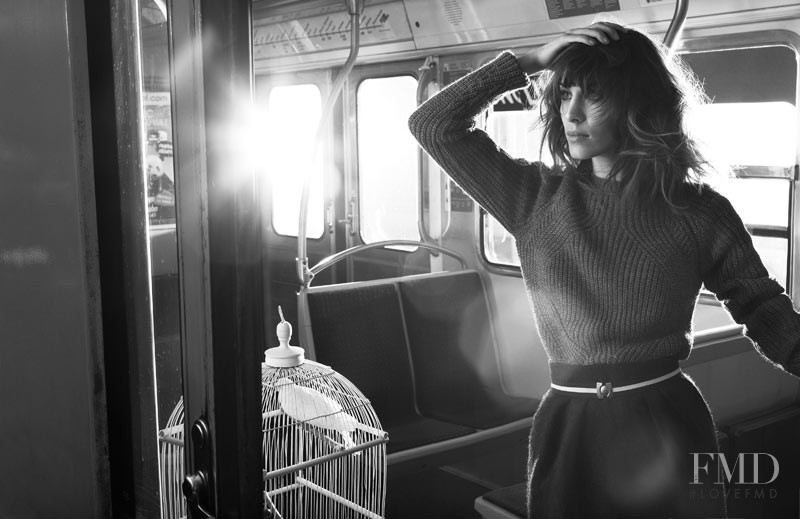 Alexa Chung featured in  the Maje advertisement for Autumn/Winter 2012