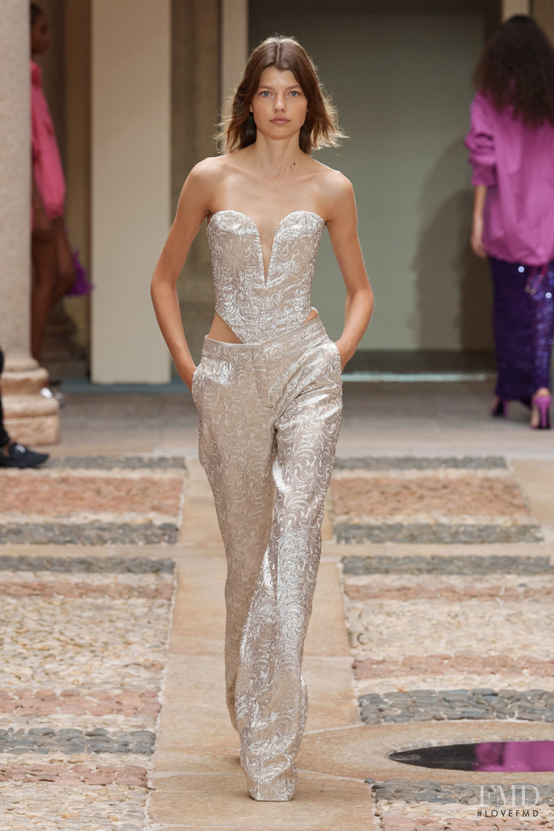 Mathilde Henning featured in  the Ermanno Scervino fashion show for Spring/Summer 2022