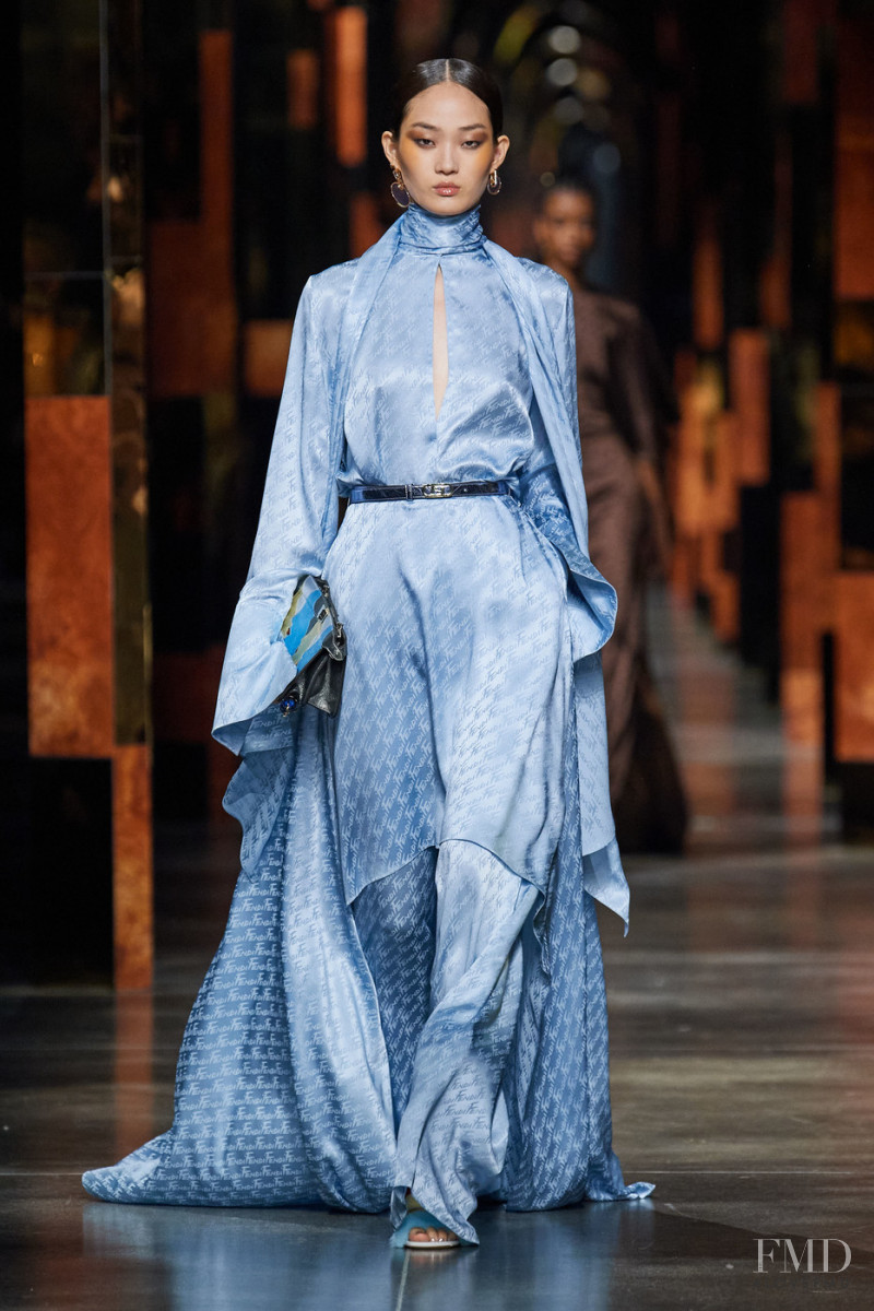 Hyun Ji Shin featured in  the Fendi fashion show for Spring/Summer 2022